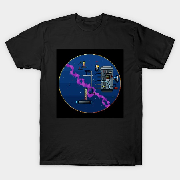 Space Construction T-Shirt by The Pixil